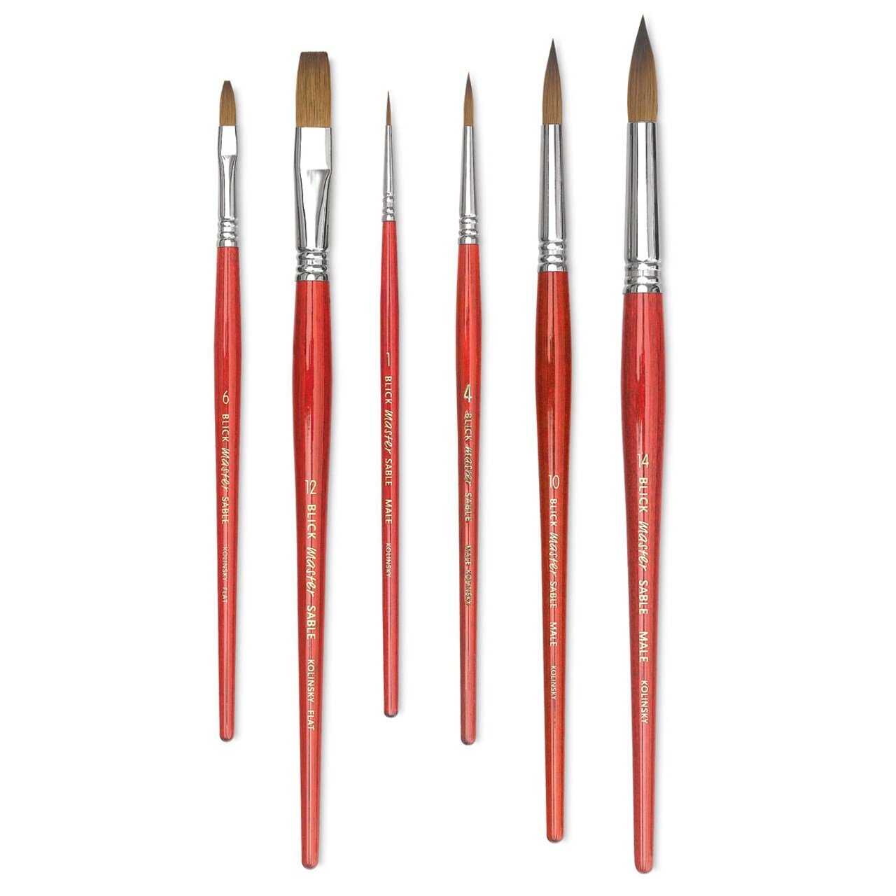 Blick Master Kolinksy Sable Brush Set - Set of 6, Short Handle